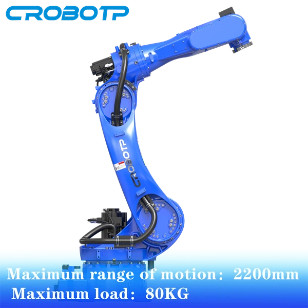 Robot CRP en aplicación de soldadura industrial