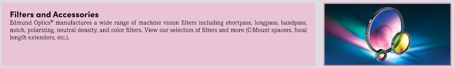 Filtros ópticos Edmund Optics